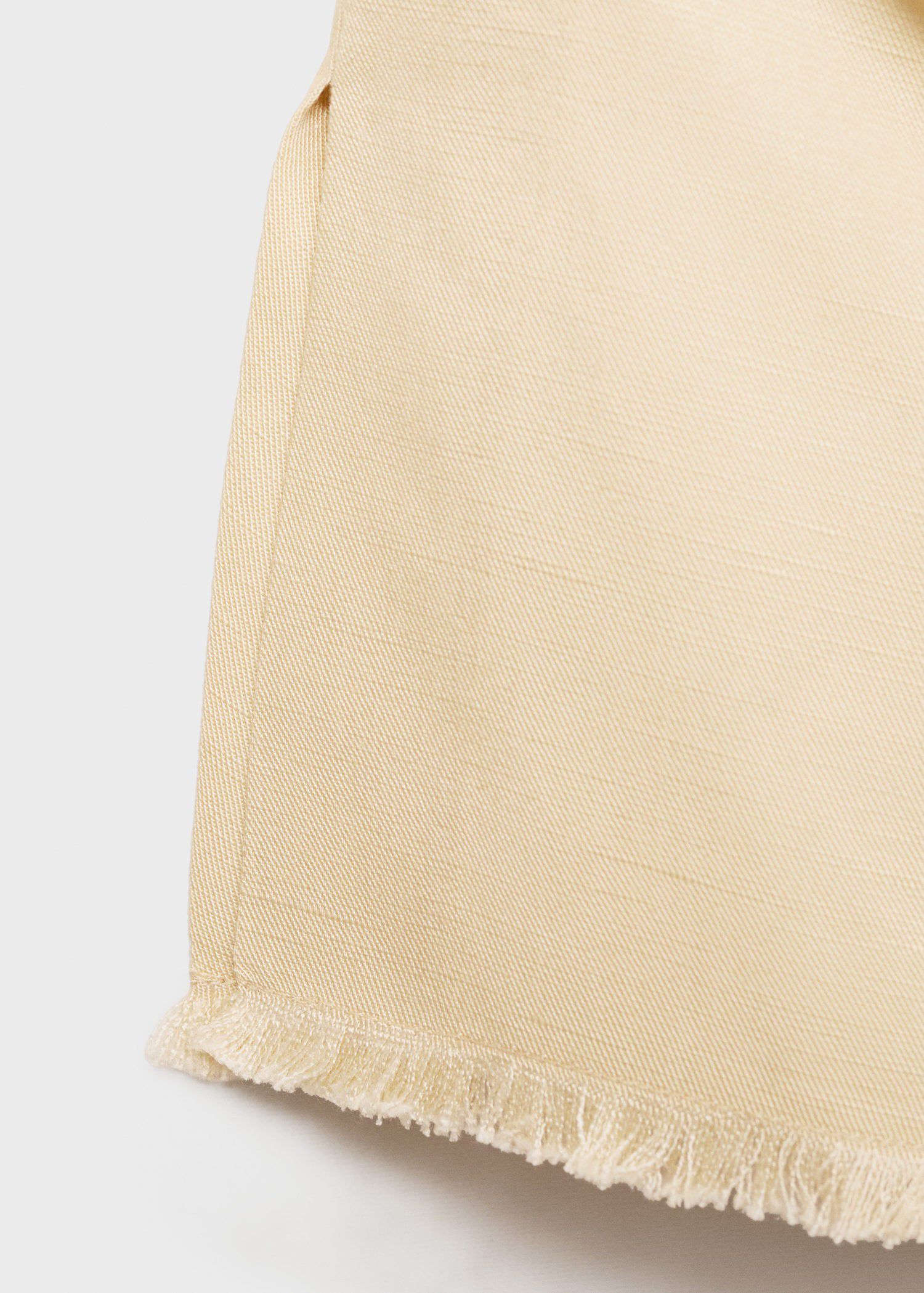 Strapless linen blend top