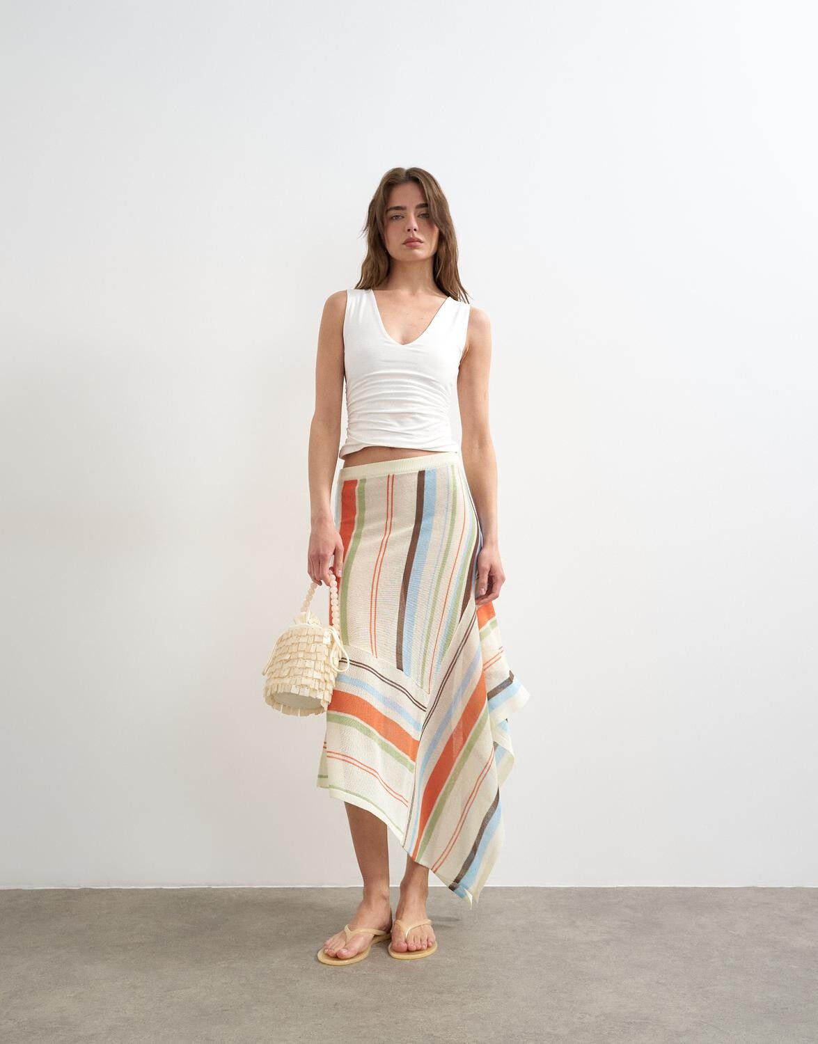 TSMY SL V-NECK RUCHED SIDE TANK VES