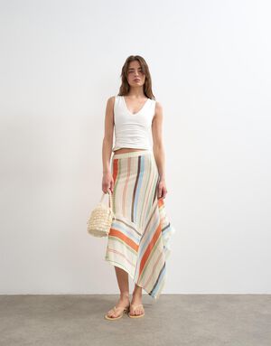 TSMY SL V-NECK RUCHED SIDE TANK VES