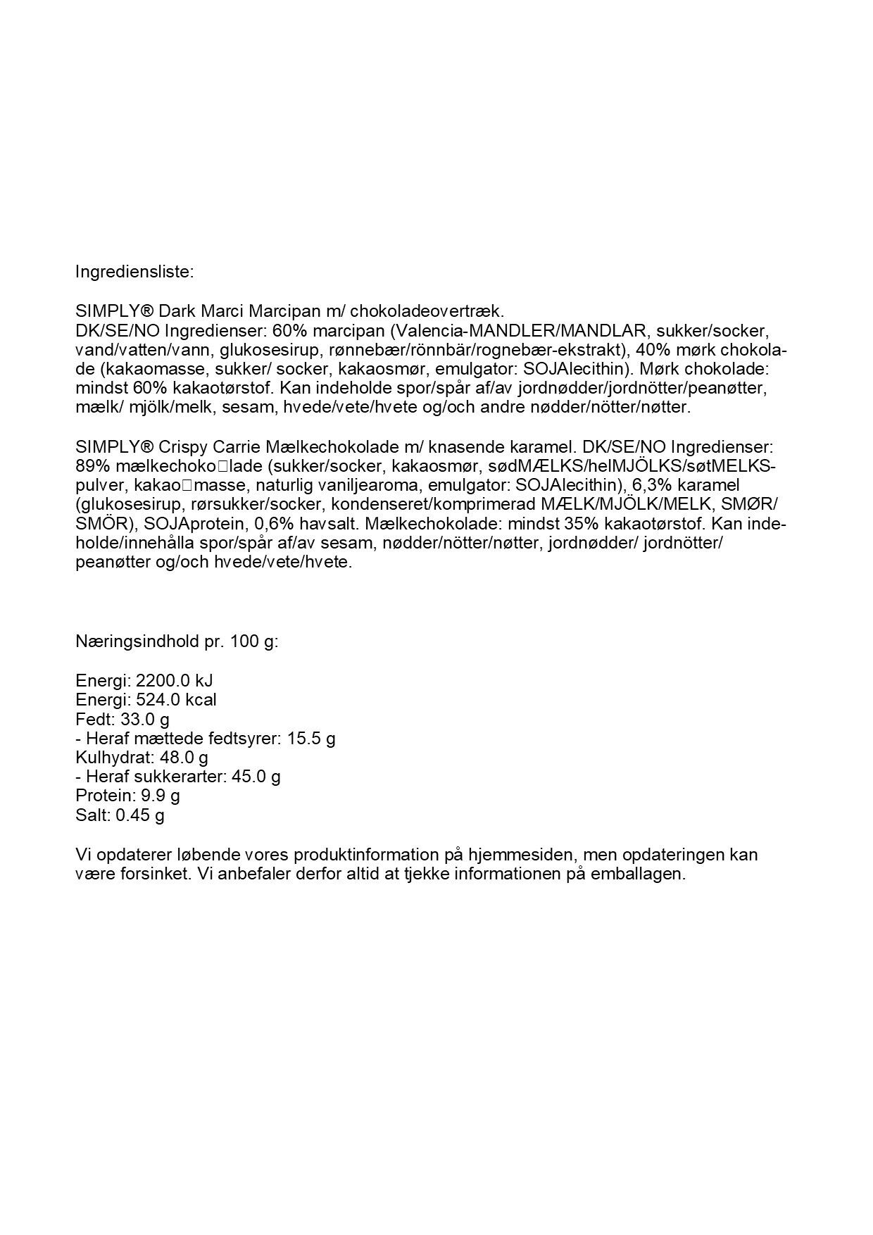 Simply&reg; CHOCOLATE SURVIVAL KIT chokolade&aelig;ske (180g)