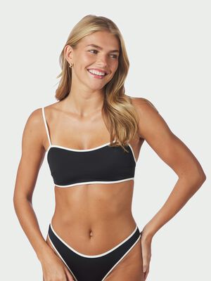 Fia Solid Contrast Bikini Top