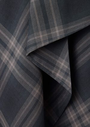Checked asymmetric skirt
