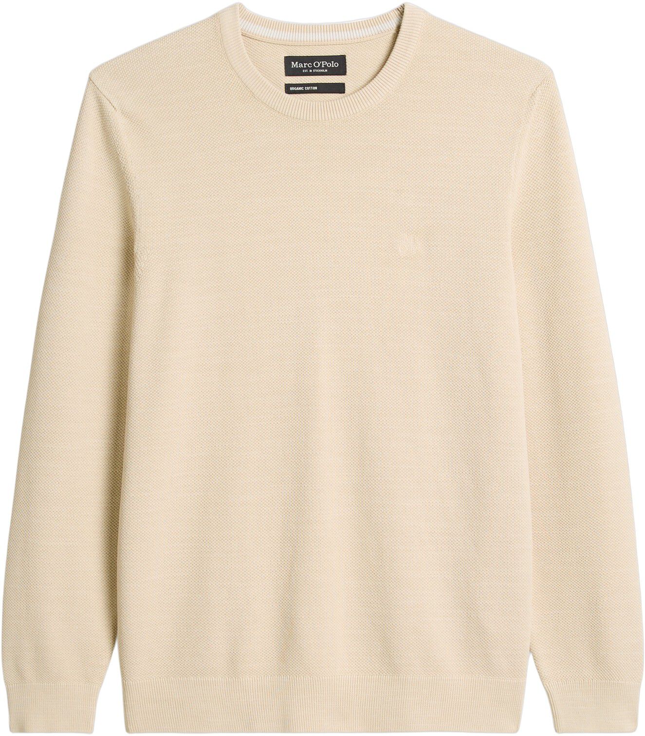 Crewneck, cotton slub, piqu&eacute; struct