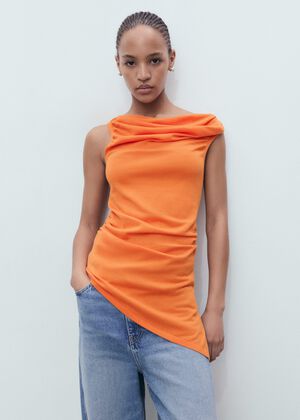 Draped knitted top