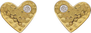 Mini heart øreringe