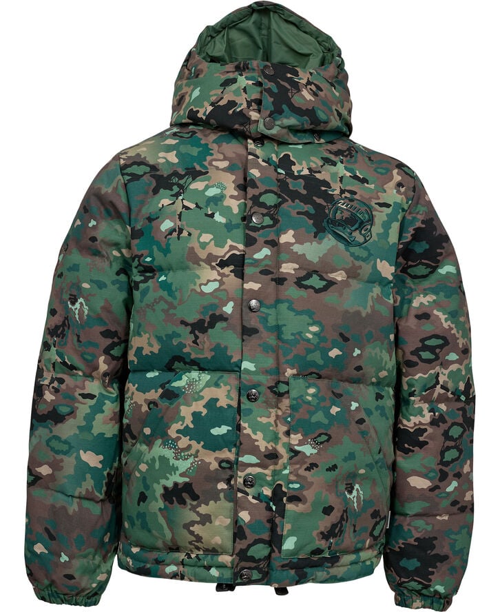 NOTHING CAMO DOWN FILLED HOODED JACKET