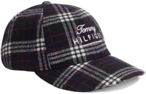 Wool Blend Logo Check Baseball Cap