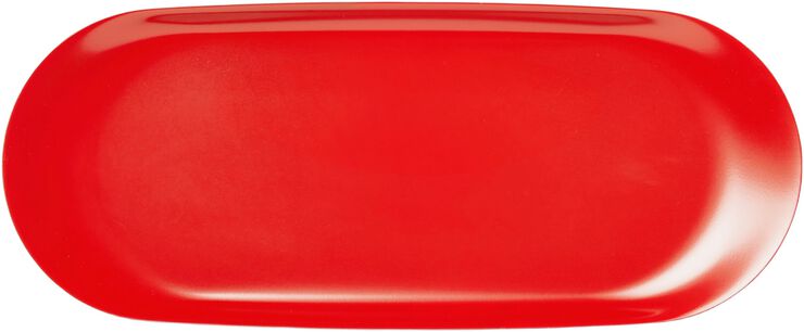 Metal bakke, rød, 23,0 cm x 9,5 cm x 1,0 cm