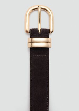 Suede leather belt
