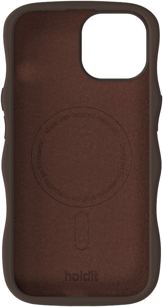 Wavy Silicone MagSafe Cpt IPH17e/16e/15/14/13 Chocolate