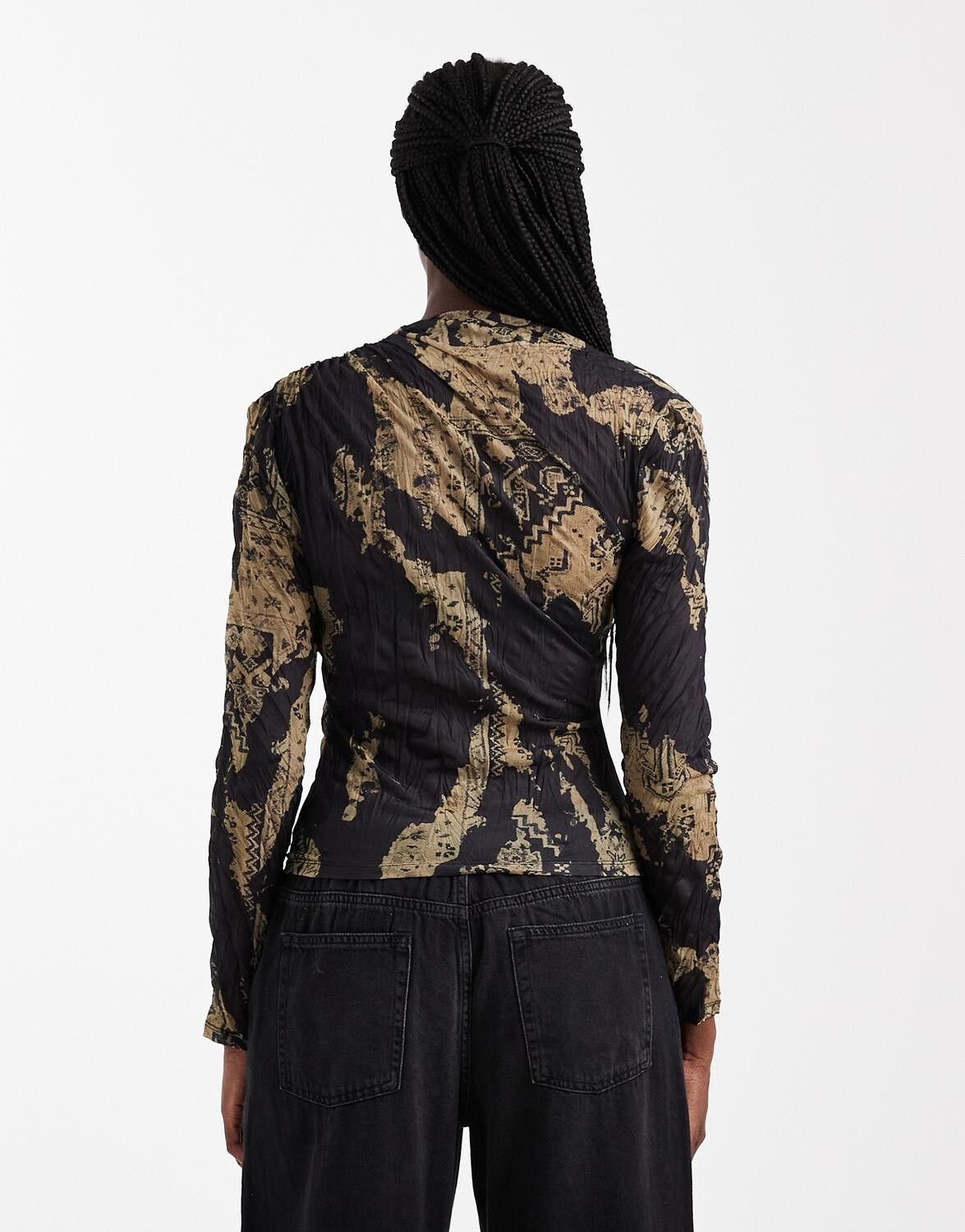 Tsbaily Ls Crinkle Mesh Top Jrs