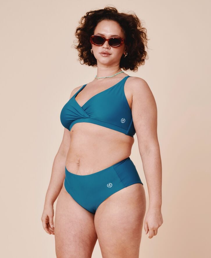 Istana draperet bikini top - Teal