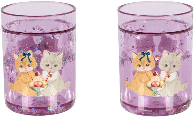 2 PACK GLITTER CUPS