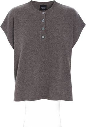 Kumo cashmere bluse med knapper