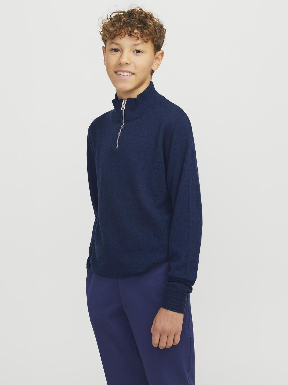 JJEEMIL KNIT HALF ZIP NOOS JNR