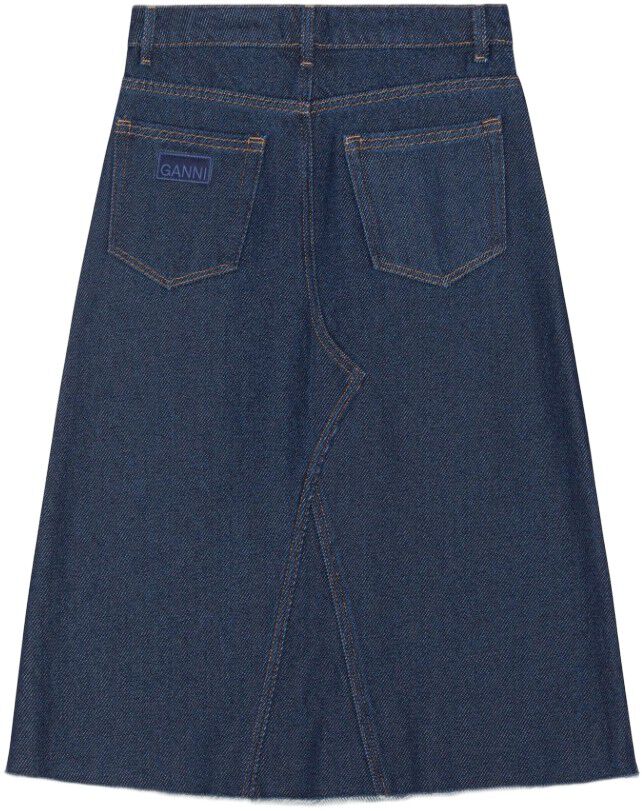 Heavy Denim Midi Skirt