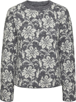 PCRAGAR LS O-NECK REV JACQUARD KNIT