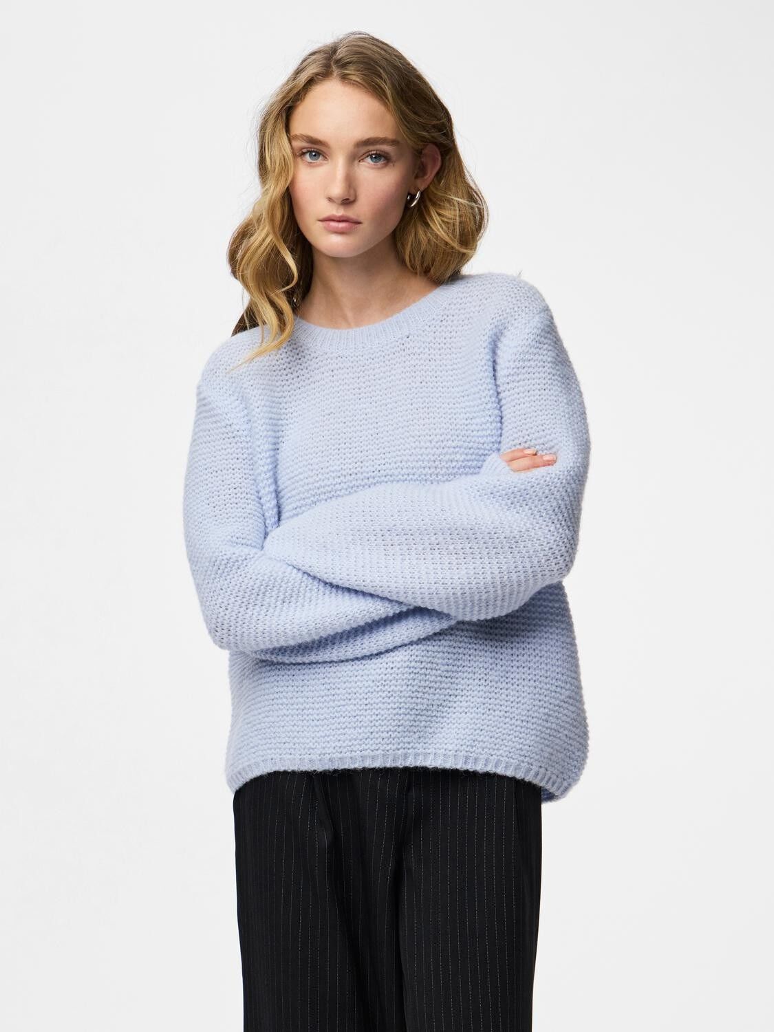 PCRINNA LS O-NECK KNIT PWP BC