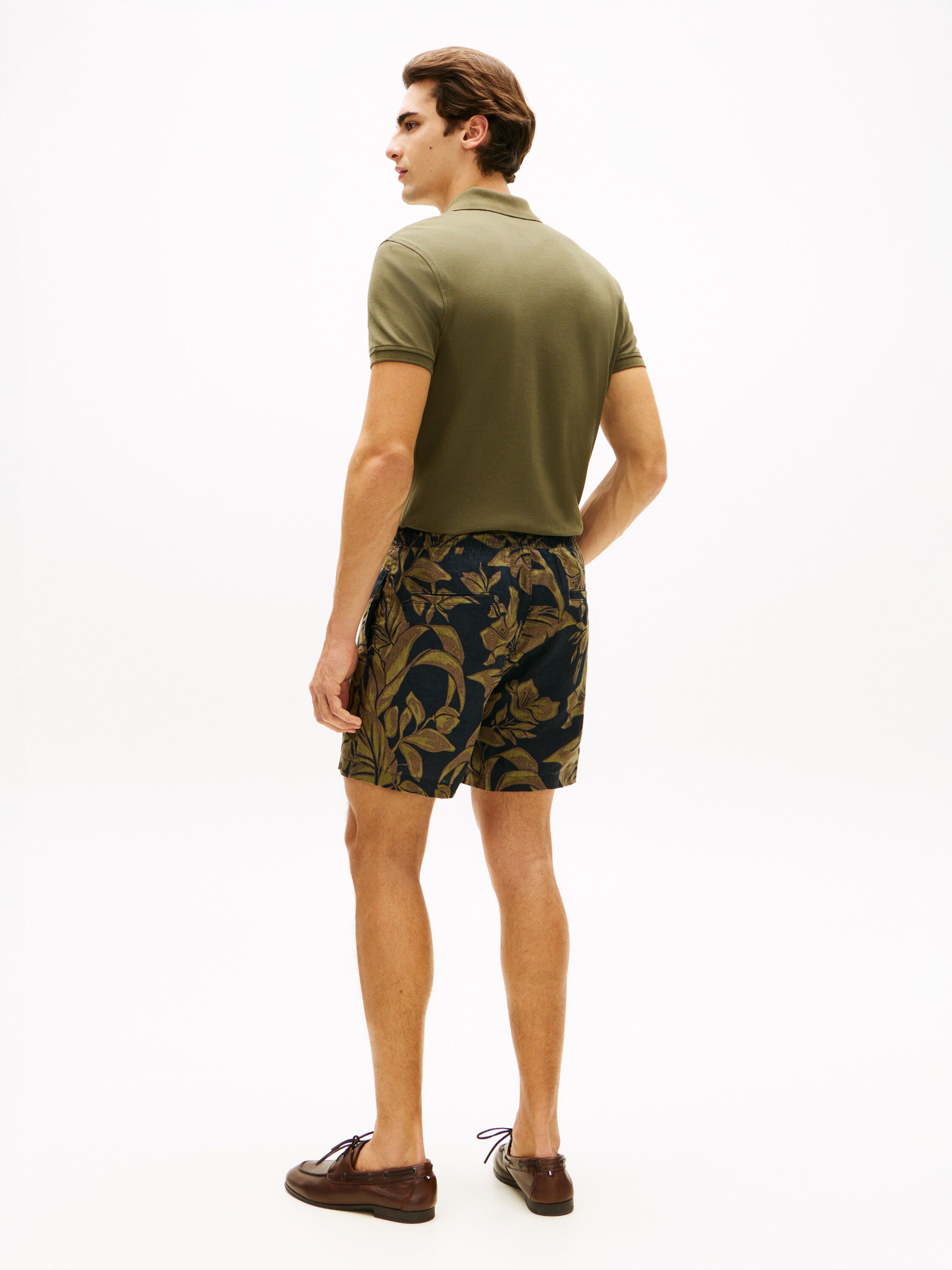 Dover Pure Linen Print 6" Inseam Chino Shorts