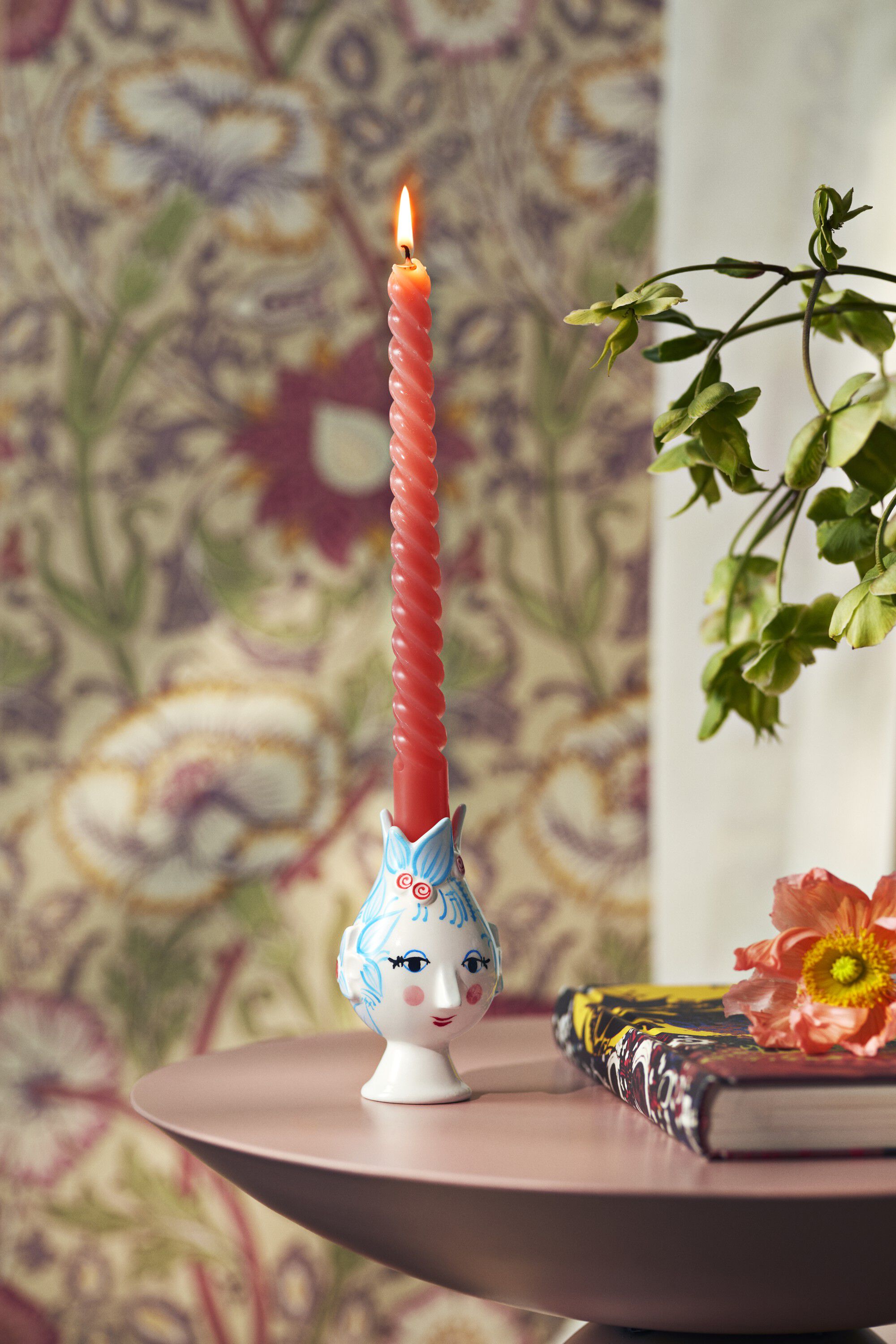 Titania Kronelysestage H11. 5 cm lys bl&aring;