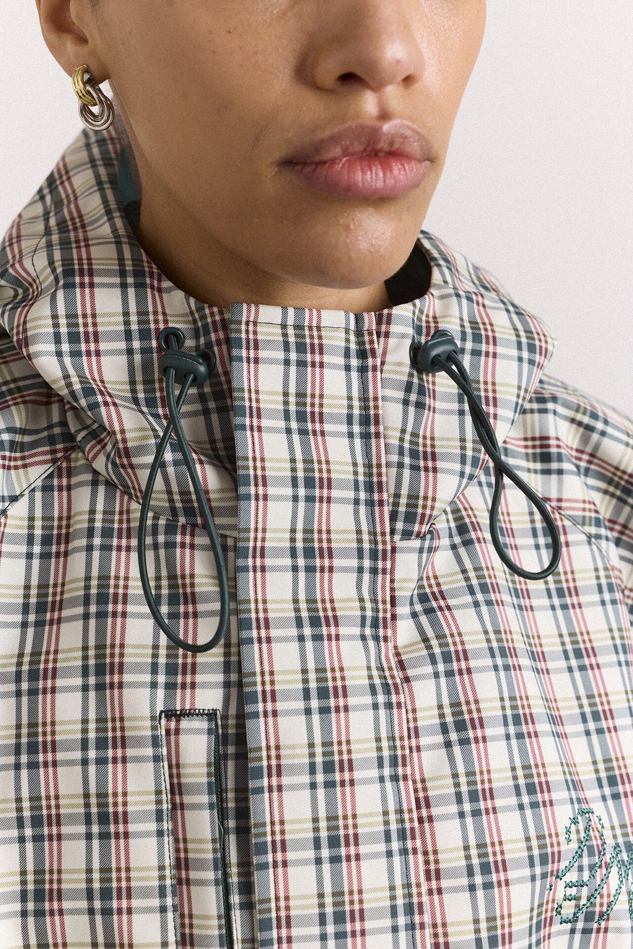 LIU RAINCOAT - ELDERBERRY CHECK