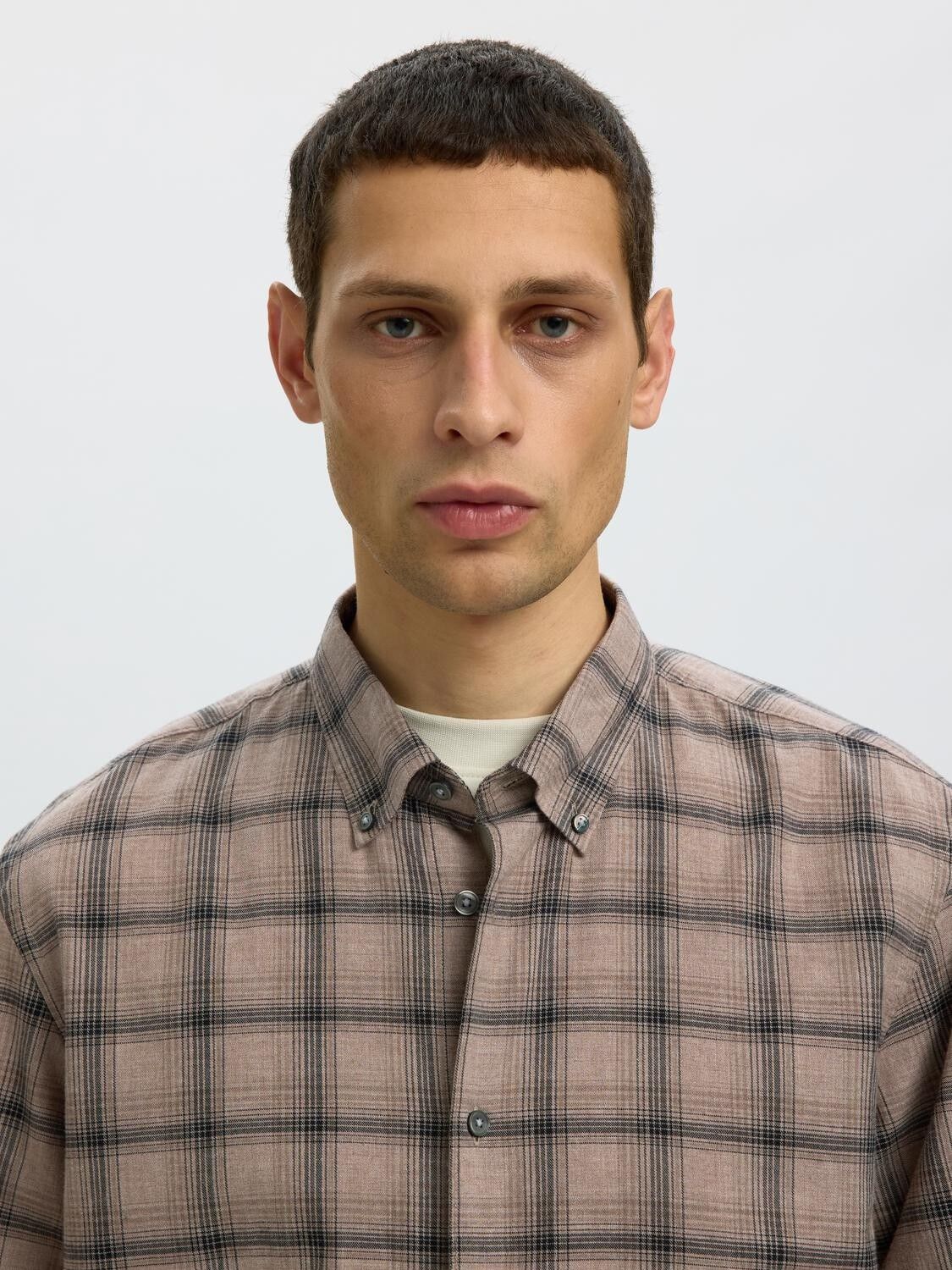 Slmcole-Jay Reg Melange Ls Shirt Noos