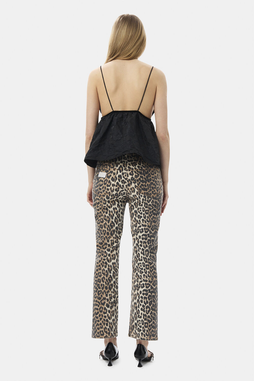 Print Denim Betzy Cropped