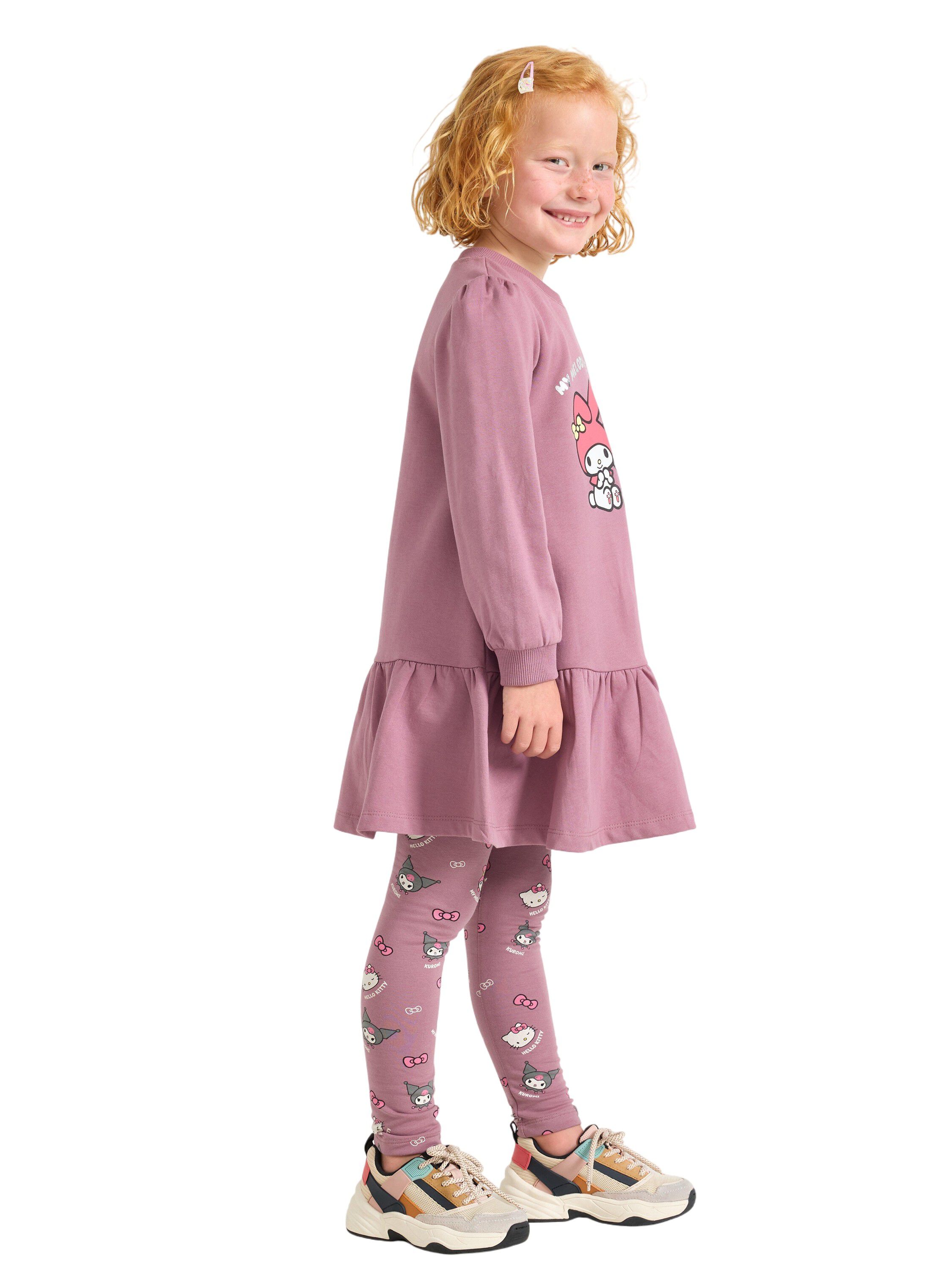 Long-sleeved dress in cotton jersey