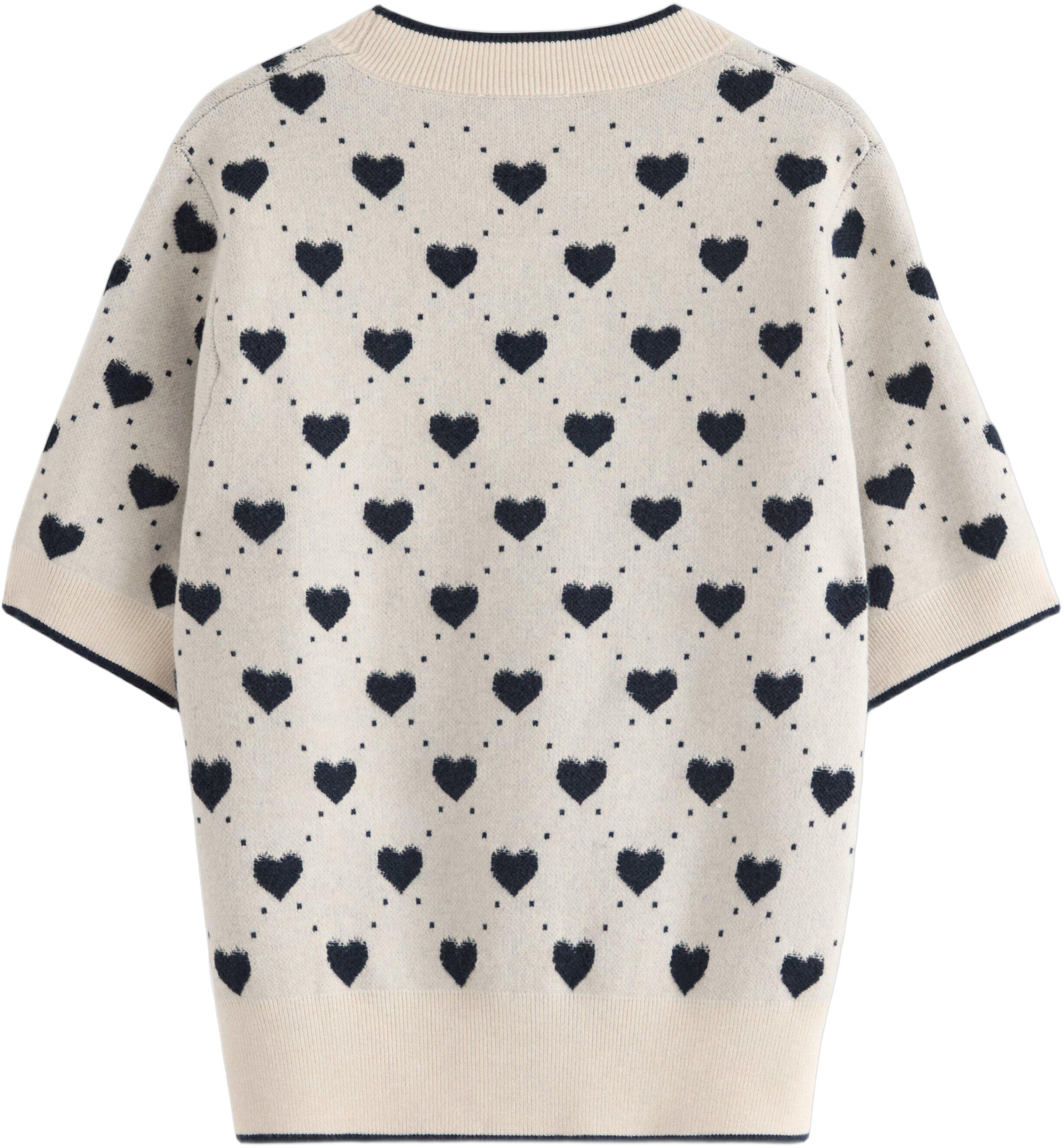 Finstickad tr&ouml;ja med kort &auml;rm, av