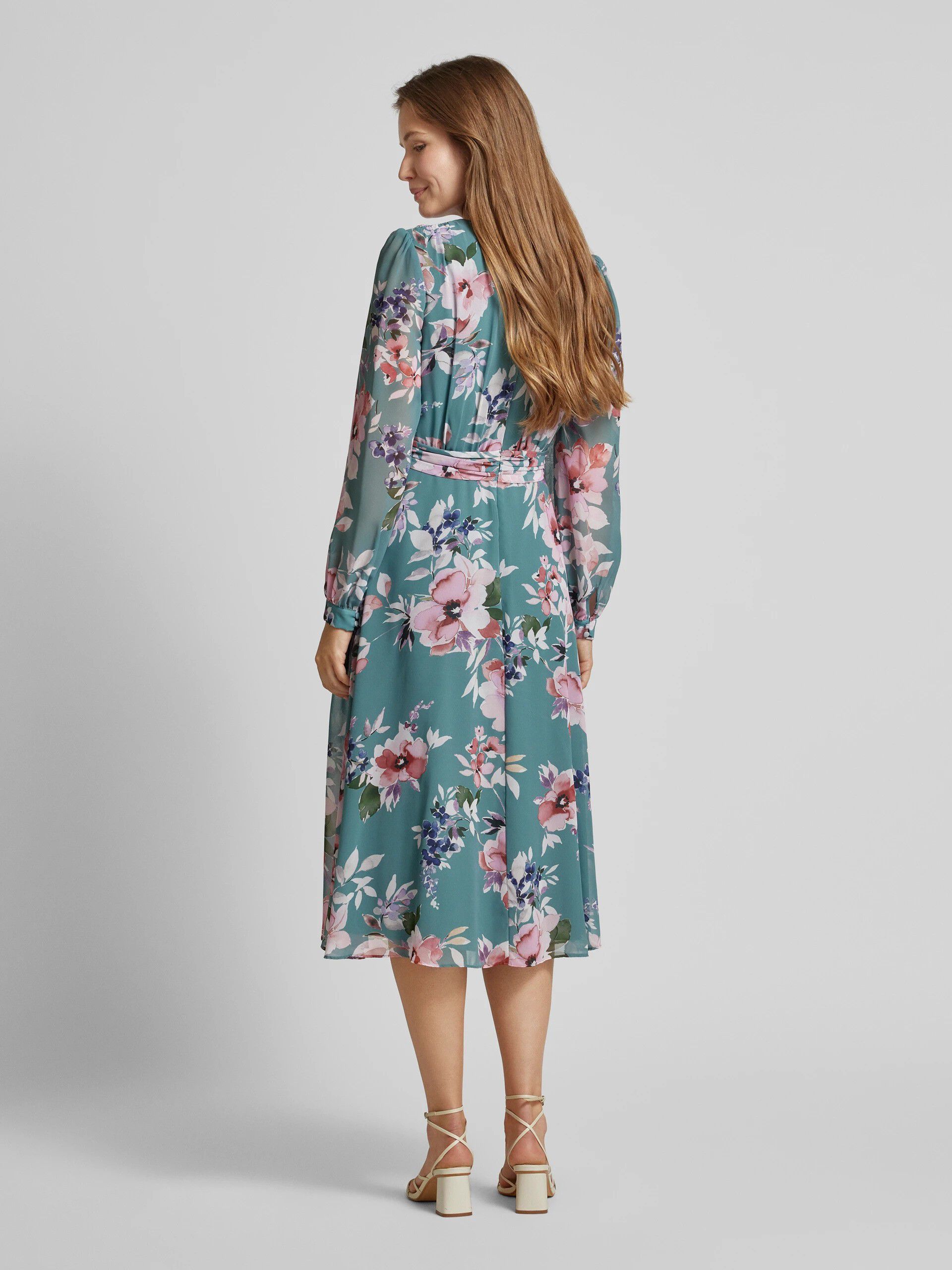 Cocktailkjole med blomsterprint