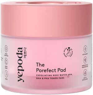 The Porefect Pad Eksfolierende, tonificerende pads med rosenvand