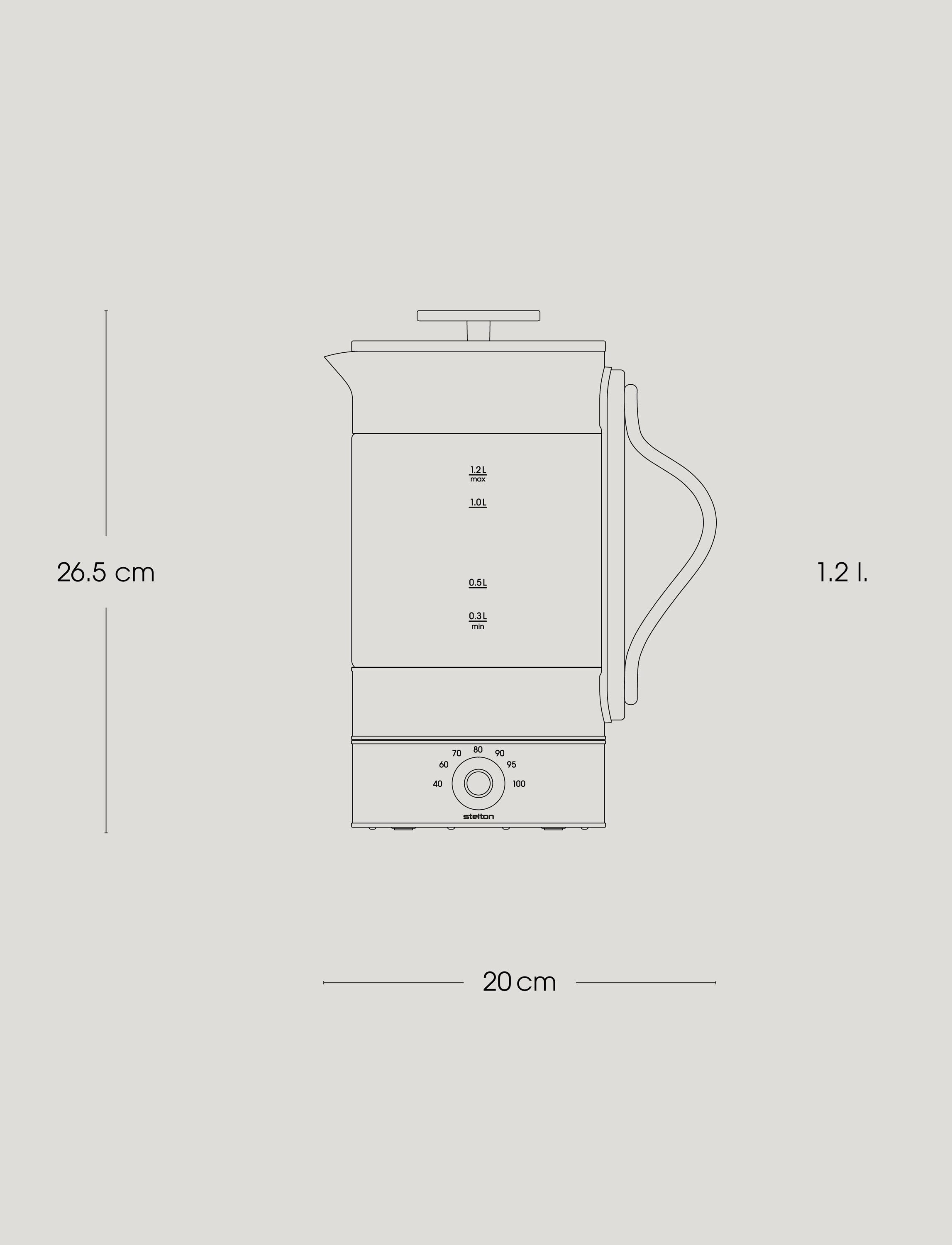 Emma elkedel (EU) 1.2 l. clear/sand
