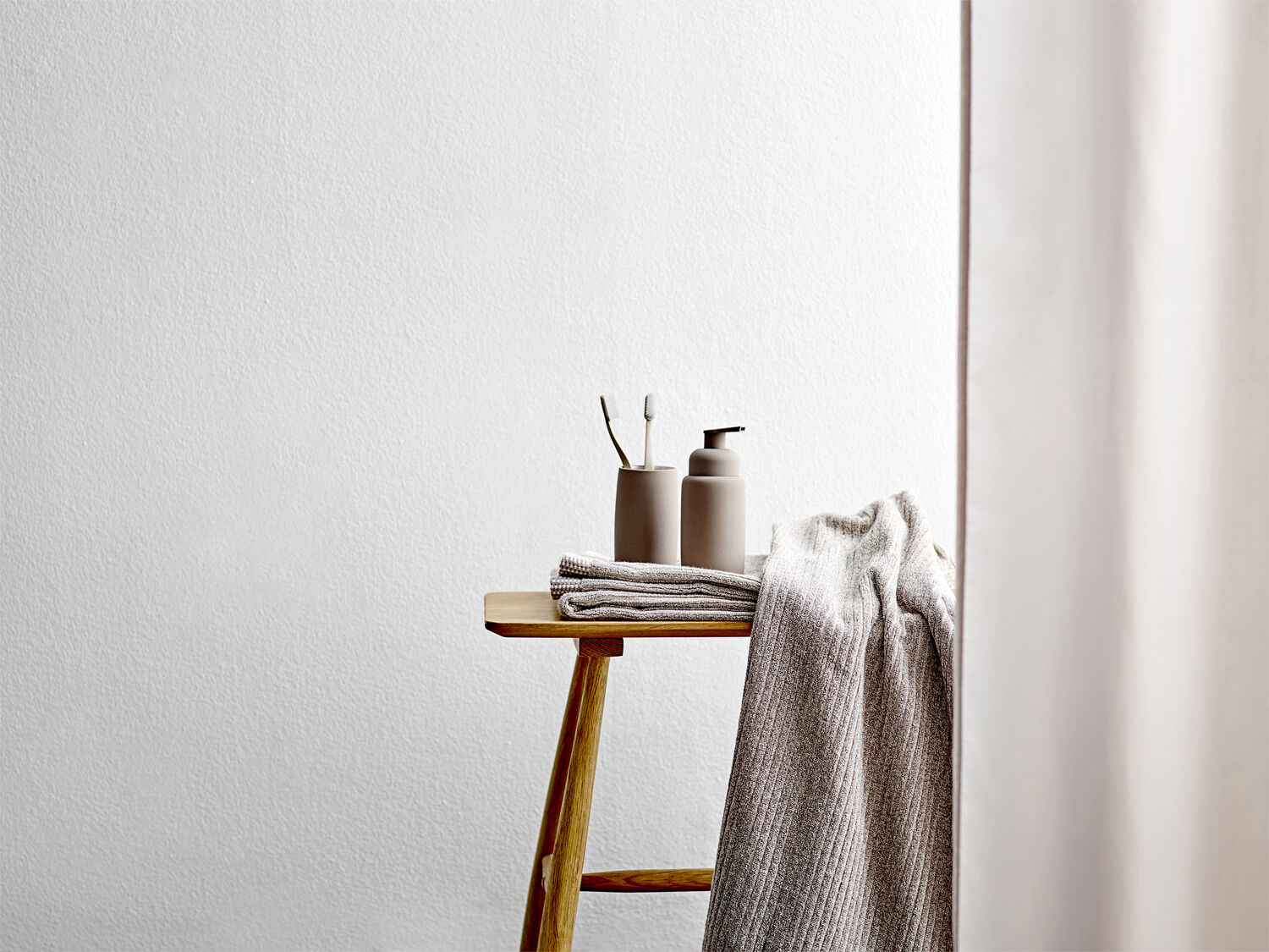 Badeforh&aelig;ng 180 x 200 Comfort Beige