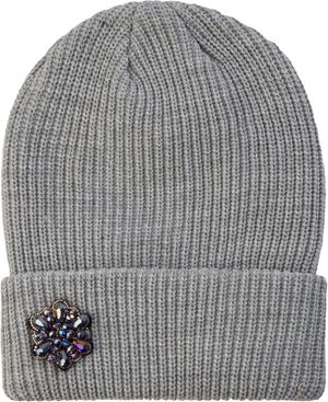 Knit hat w. Simili flower
