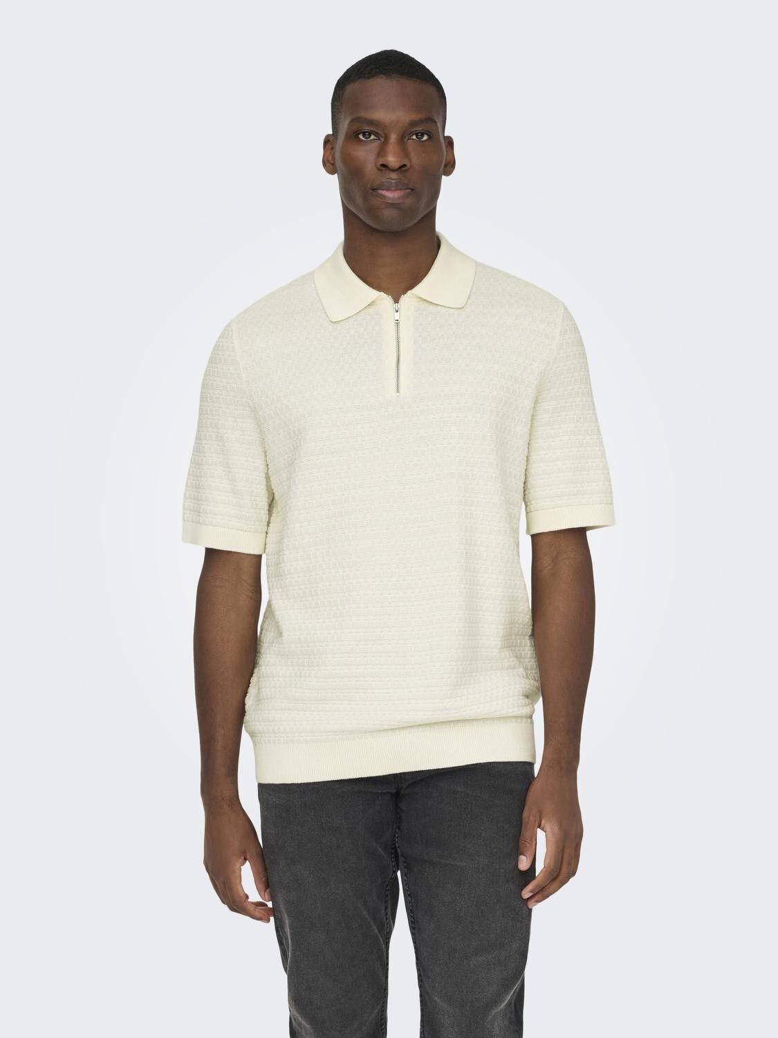 ONSMENU REG SS STRUCTURE POLO KNIT