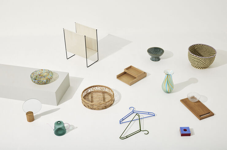 Rail Desk Organiser Natural set of 2