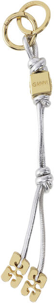 Ganni Bou Keyring Metallic