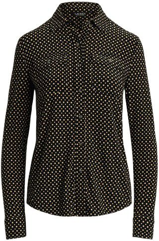 Slim Fit Geo-Print Jersey Shirt