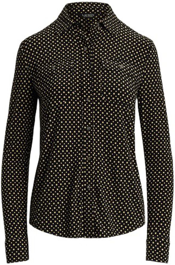 Slim Fit Geo-Print Jersey Shirt