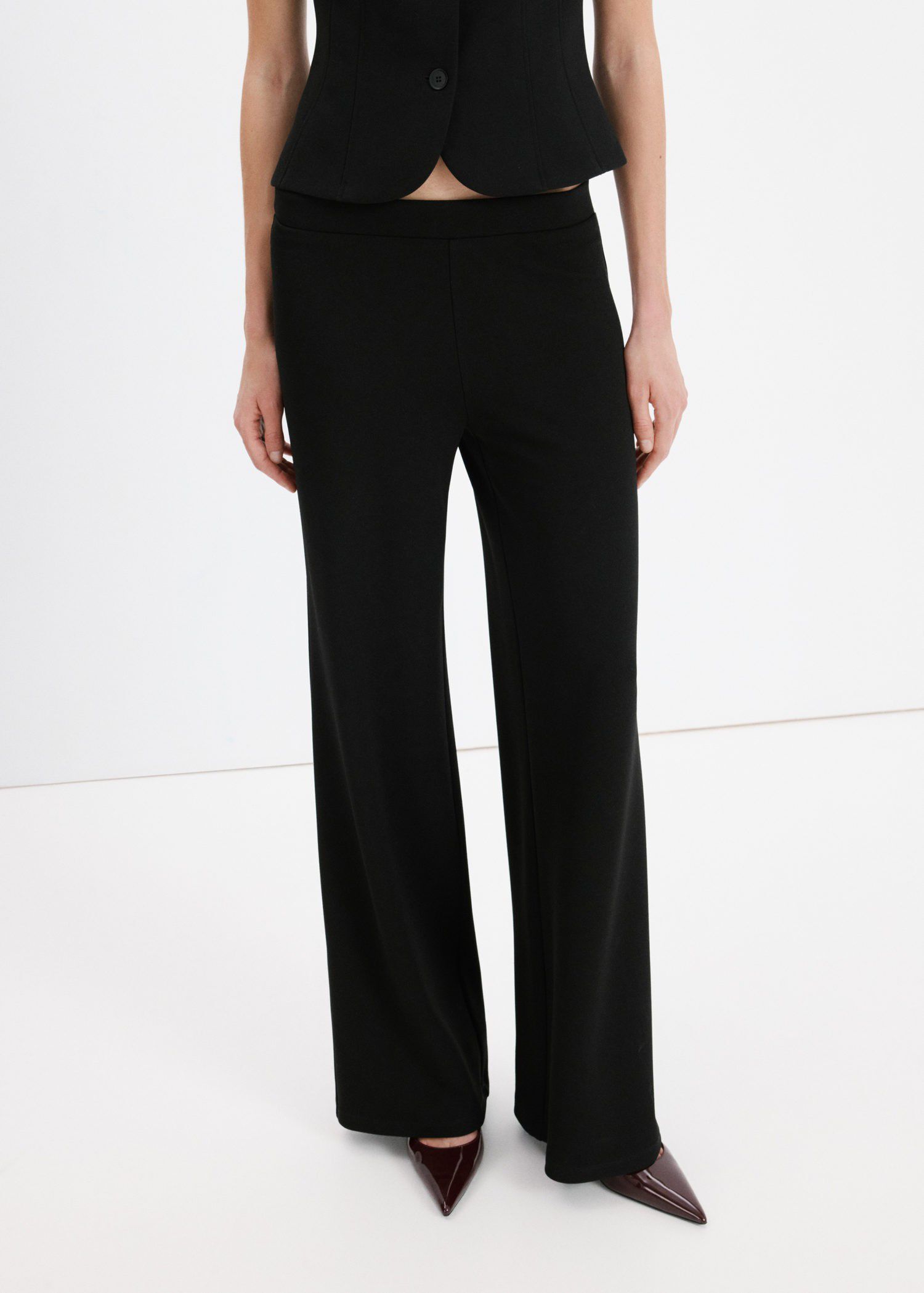 Straight low-rise suit trousers