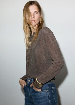 Fine-knit lurex sweater