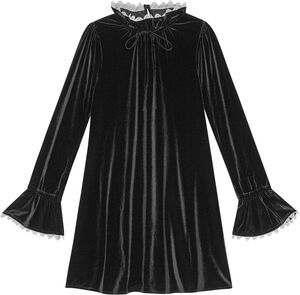Velvet Jersey A-line Mini Dress