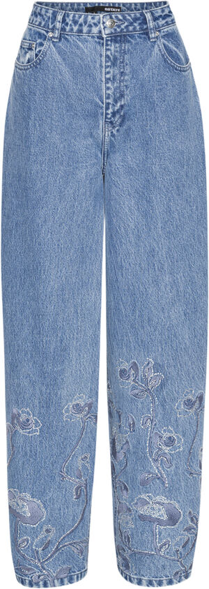RHINESTONE WIDE LEG JEANS