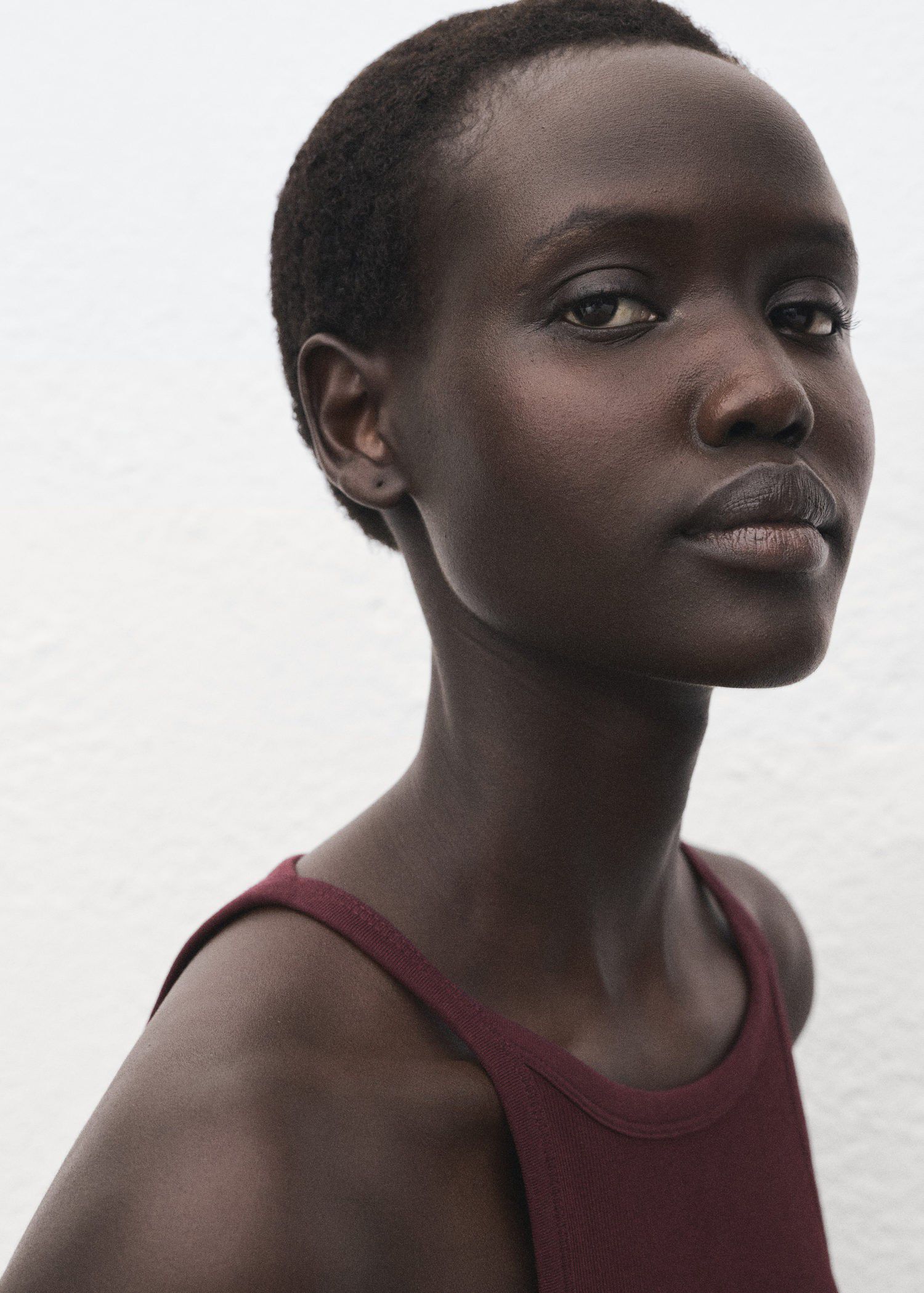 Ribbed cotton-blend top