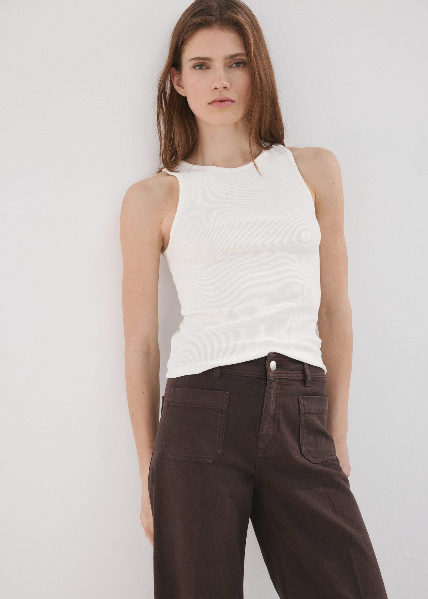 Wide-leg jeans with pockets