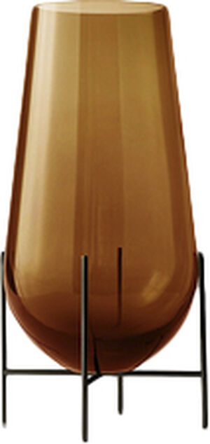 Echasse Vase, S, Amber/Bronzed Bras