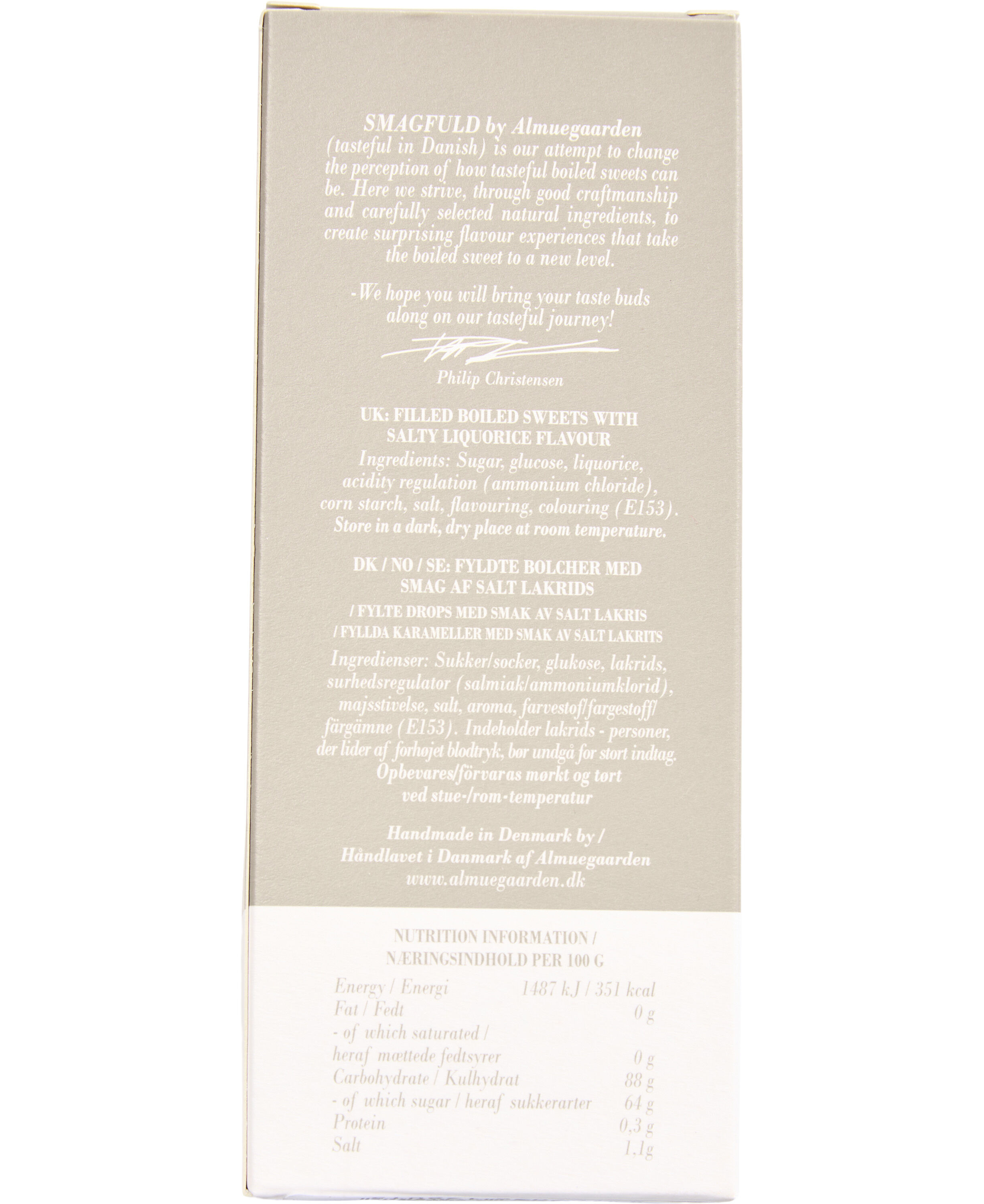 Fyldte bolcher med smag af salt lakrids