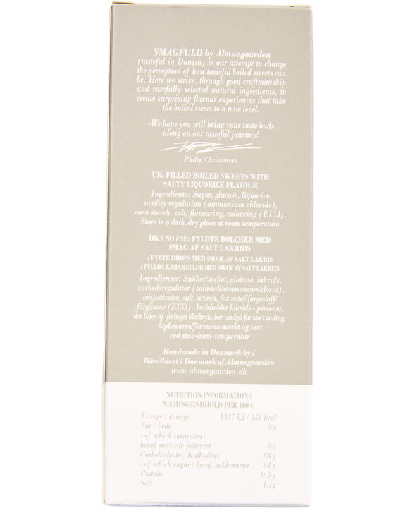 Fyldte bolcher med smag af salt lakrids