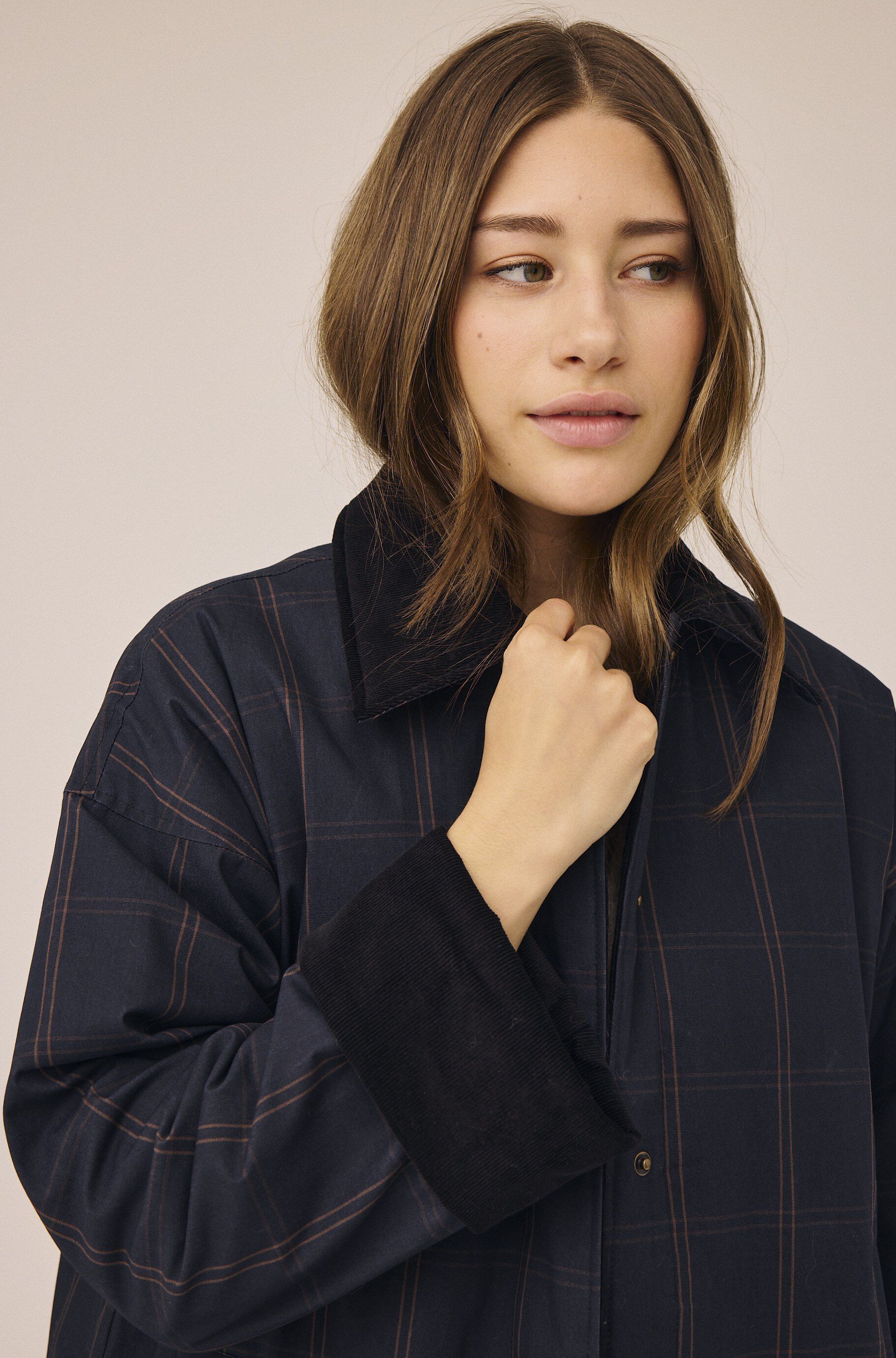 Emmy 1 coat with corduroy detail - GRS