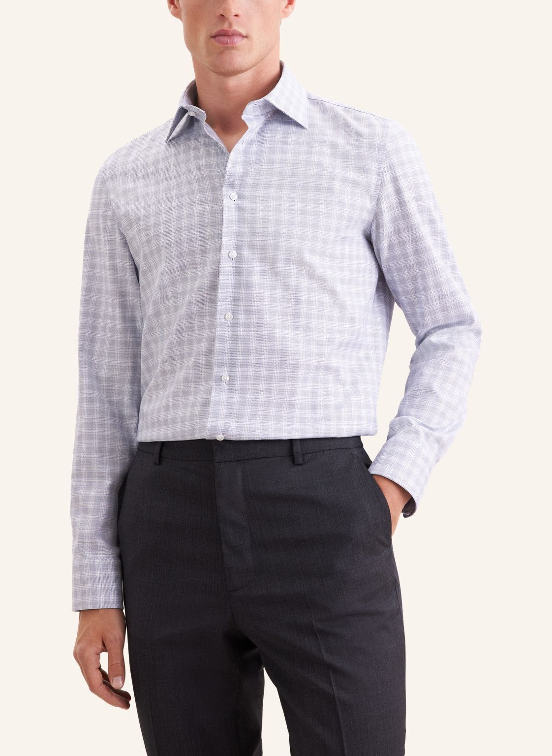 Business shirt Slim 1/1 Kent-Collar Check